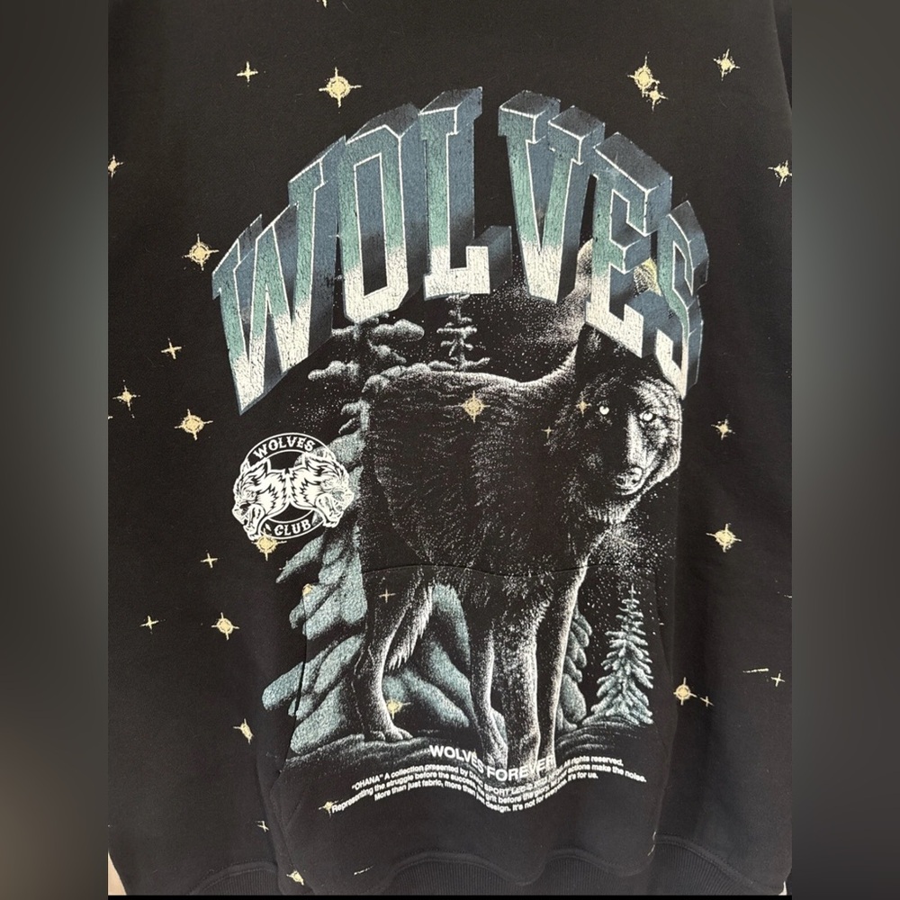 Darc Sport Wolves Club 2023 Ohana Tour 289/1000 Men's XL Hoodie Black EUC - Picture 6 of 9